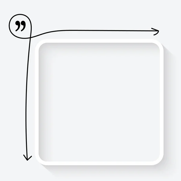 白色文本框和引号 — 图库矢量图片