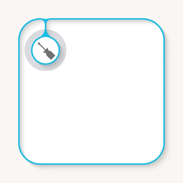 Textfeld zum Ausfüllen Ihres Textes und Schraubendreher-Symbols — Stockvektor