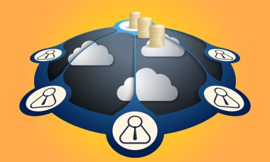 Renkli bilgi grafik tema Crowd finansman ile
