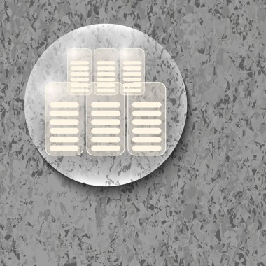 Arka plan mermer ile veri depolama simgesi