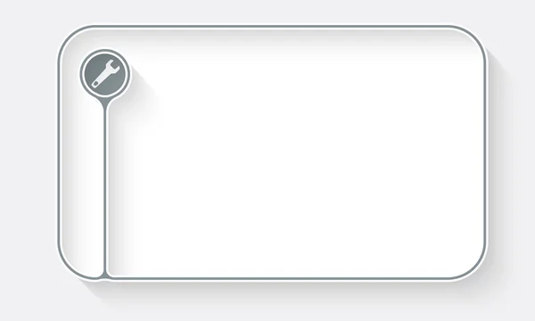 White text box for fill your text and spanner — Stock vektor