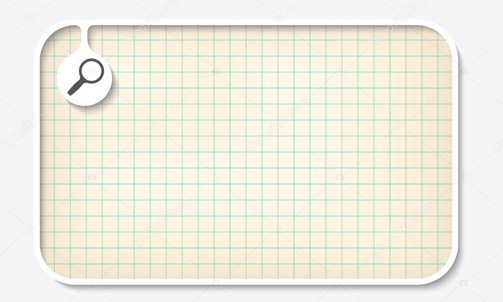 Text box for fill your text with graph paper and magnifier