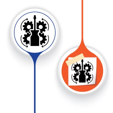 İki vektör nesneleri ve toolls sembolleri