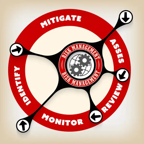 以风险管理为主题的矢量信息图形 — 图库矢量图片