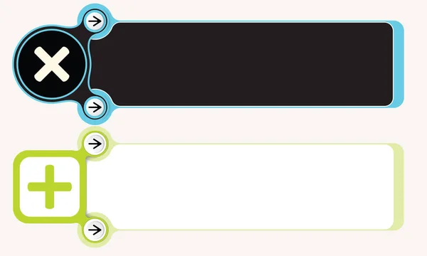 Två abstrakta lådor för din text och matematiska symboler — Stock vektor