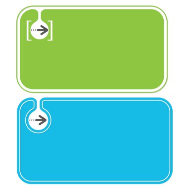 Renkli kartvizitler ve ok