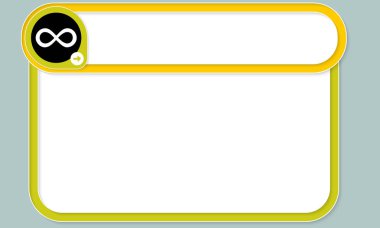 Renkli metin çerçeveleri için metin ve sonsuzluk sembolü