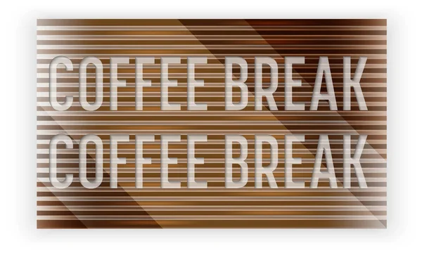 Fond abstrait avec les mots pause café — Image vectorielle