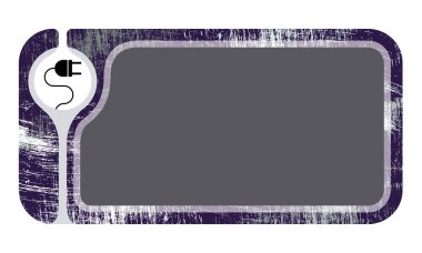 Metin çerçevesi için metin ve enerji sembolünüz çizikler ile