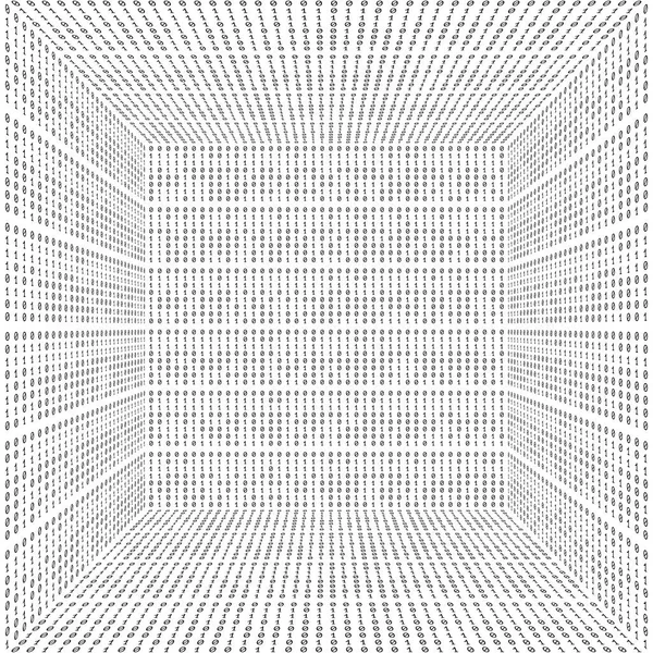 矢量与黑色的二进制代码的抽象背景 — 图库矢量图片