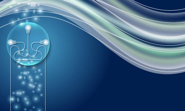 Vektör arka arka plan ve ampul simgesi