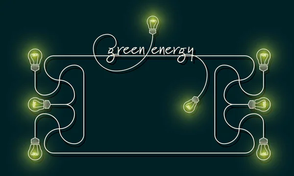 Caixa de texto abstrata e as palavras energia verde —  Vetores de Stock