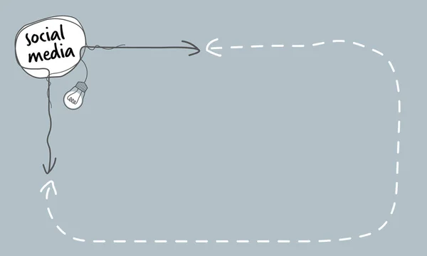 Cuadro de vectores para su texto y las palabras redes sociales — Archivo Imágenes Vectoriales