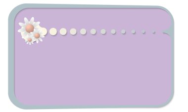 Vektör metin kutusu metin ve çiçekler için