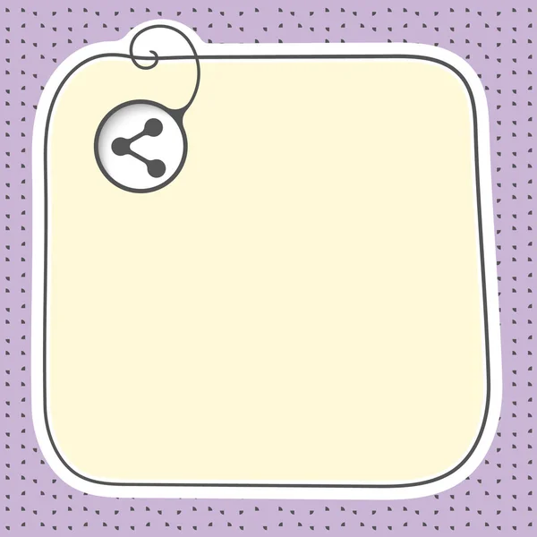 手写文本框填充您的文本和共享的符号 — 图库矢量图片