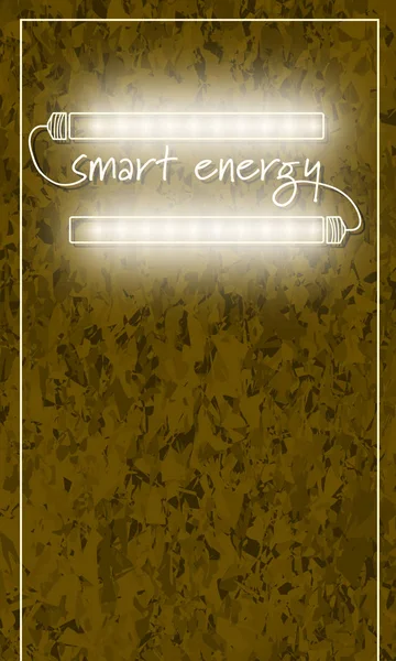 Fondo de mármol y las palabras energía inteligente — Vector de stock