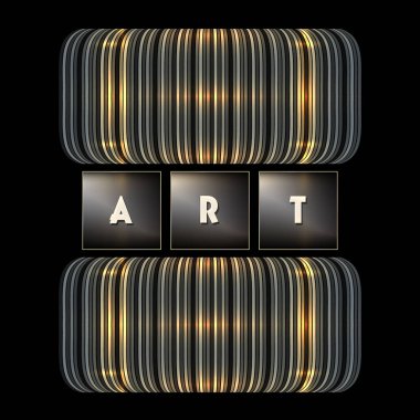 Vektör fütüristik vektör zemin Altın çizgili ve cam pa