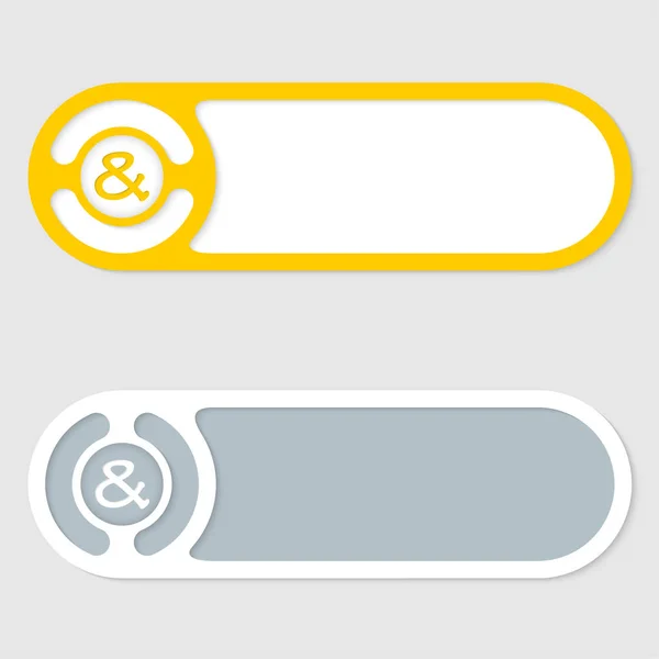 设置的两个向量抽象的按钮和 and 符号标记 — 图库矢量图片