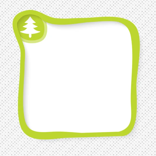 Grön ram för din text och träd symbol — Stock vektor