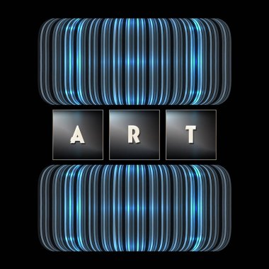 Vektör fütüristik vektör zemin mavi çizgiler ve cam bölme ile