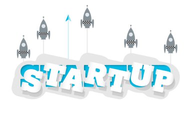 Soyut vektör yazıt kelime başlangıç ile