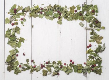 sonbaharın çerçevenin üstten görünüm bırakır 