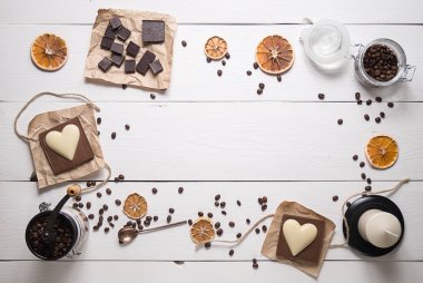 sabah kahve Üstten Görünüm 