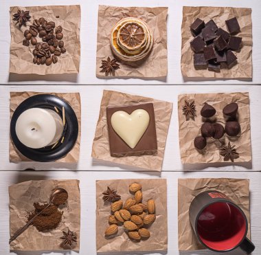 sabah kahvaltı için öğeleri