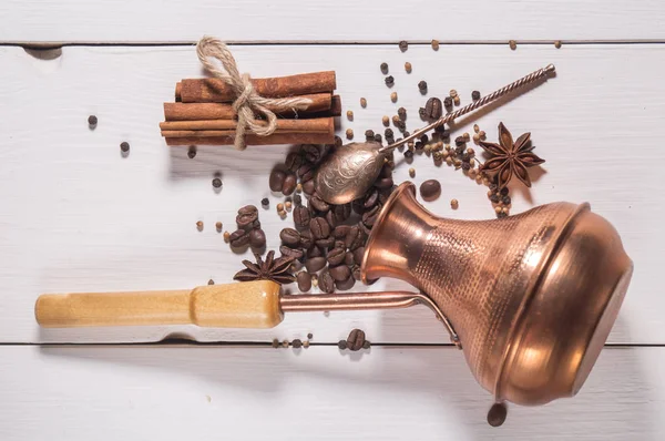 Les ingrédients pour faire du café — Photo