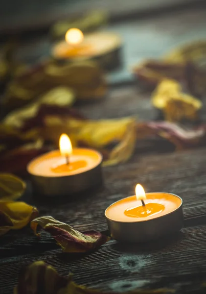Svíčky pro meditace a uklidnění duše — Stock fotografie