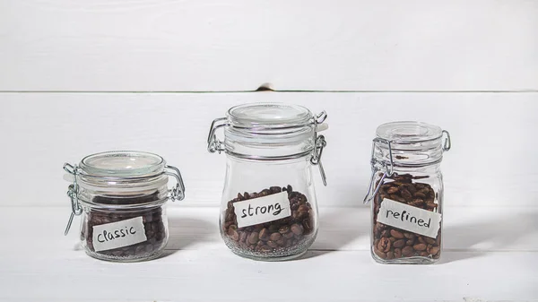 Diferentes variedades de café — Foto de Stock