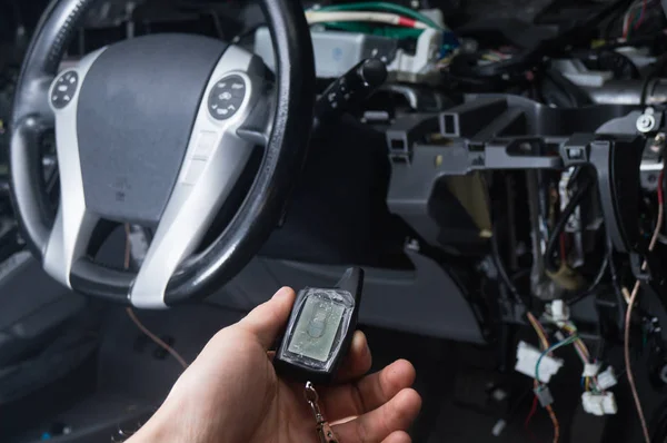 Système de sécurité voiture porte-clés — Photo