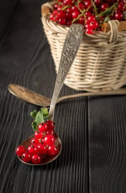 Frenk üzümü berry siyah ahşap plakalar