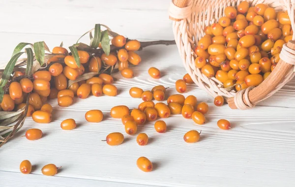 Deniz cehri çilek beyaz tahtalar üzerinde dağınık