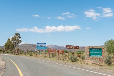 Willowmore, hoş geldiniz yönetim kurulu ve yol işaretleri