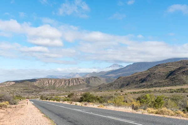 Scenic road R62 between Calitzdorp, and Ladismith — Stock Photo, Image