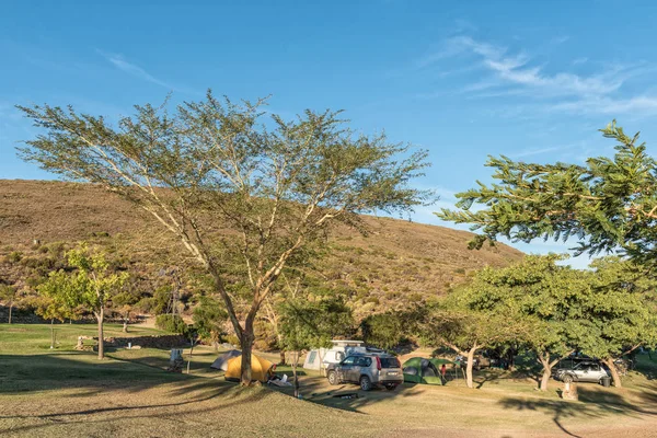 Vista del Parque de Caravanas Badensfontein cerca de Montagu — Foto de Stock