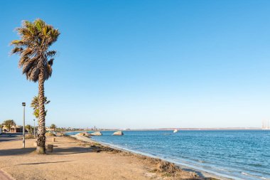 Geç öğleden sonra güneşin Saldanha Körfezi'Beach