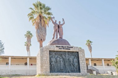Genocide Memorial in front of the Alte Feste in Windhoek clipart
