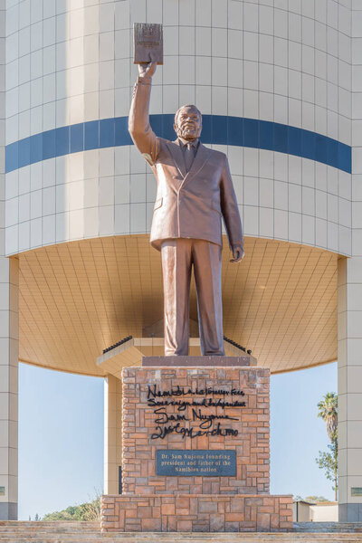 Statue of Dr. Sam Nujoma at Independence Memorial in Windhoek