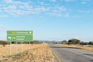 Yön işareti C22 yolda