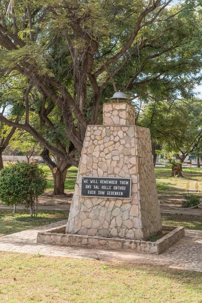 Kriegerdenkmal in Tsumeb — Stockfoto