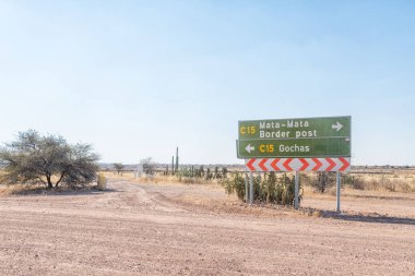 Tabela C15 ve Namibya C17-yollar arasındaki kavşakta