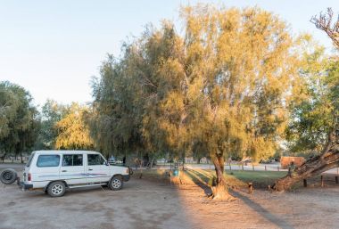 Augrabies Falls Milli Park alanında kamp