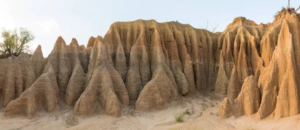 Koranna 山附近侵蚀峡谷全景 — 图库照片