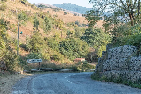 Nombre de la junta en la entrada de Peregrinos Descanso —  Fotos de Stock