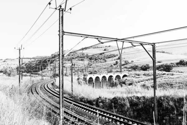 南非与莫桑比克之间在Waterval Boven的铁路. — 图库照片