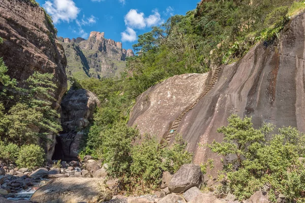 Vista Desde Garganta Tugela Hacia Sur Túnel Tugela Una Escalera —  Fotos de Stock