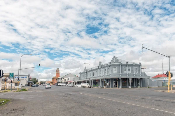 Harrismith Südafrika März 2020 Eine Straßenszene Mit Geschäften Und Fahrzeugen — Stockfoto