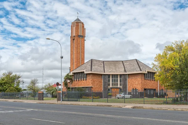 Harrismith África Sul Março 2020 Uma Cena Rua Com Igreja — Fotografia de Stock